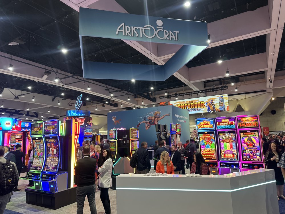 Aristocrat booth at IGA