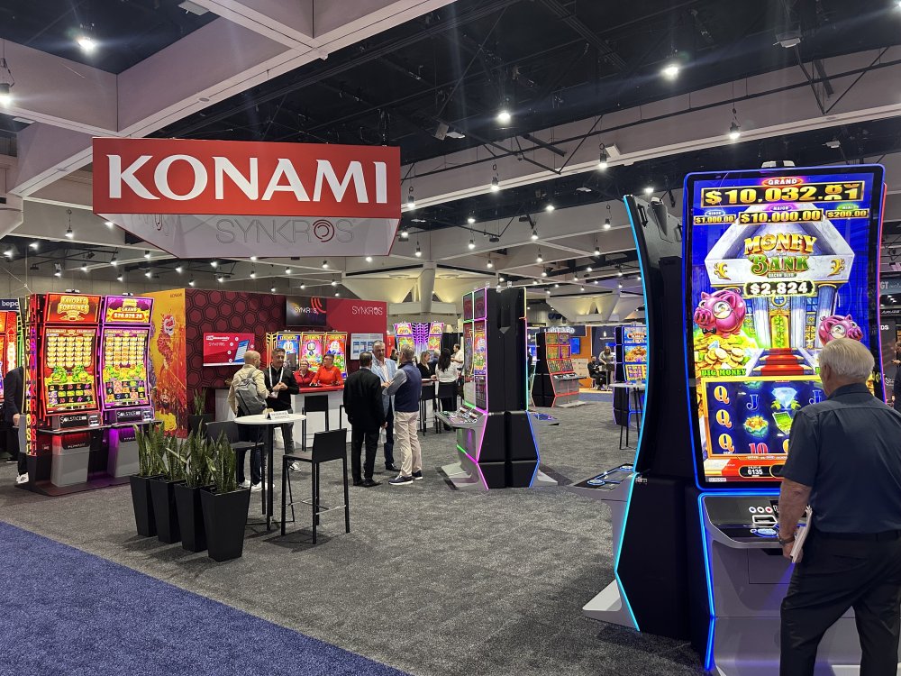 Konami’s booth at IGA