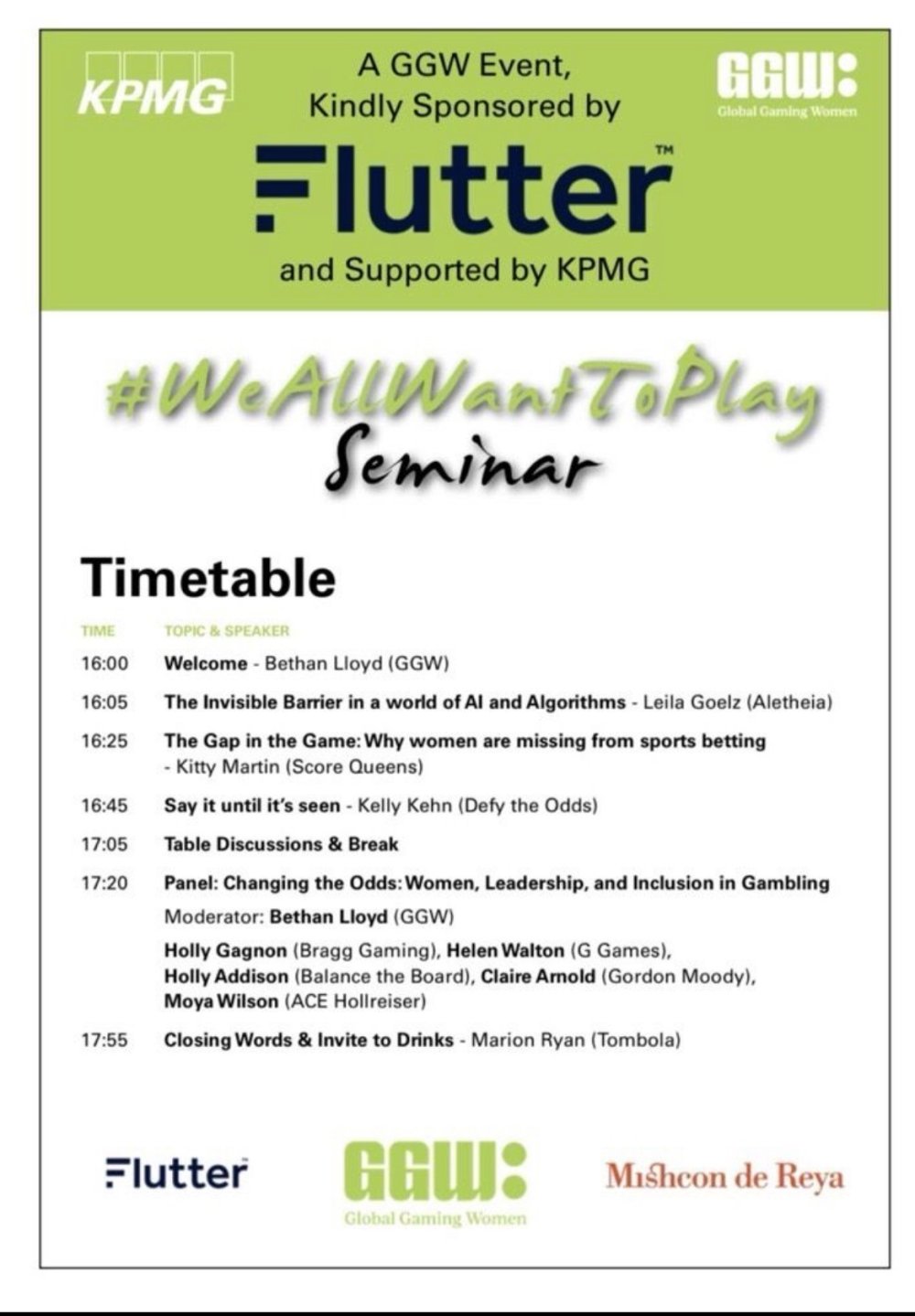 We all want to play seminar agenda 2026