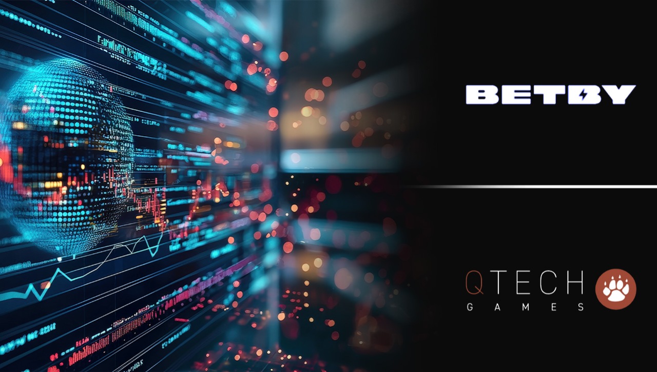 A digital image with "BETBY" and "QTECH GAMES" logos on the right